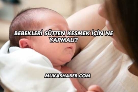 Bebekleri Sütten Kesmek İçin Ne Yapmalı?