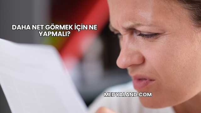 Daha Net Görmek İçin Ne Yapmalı?