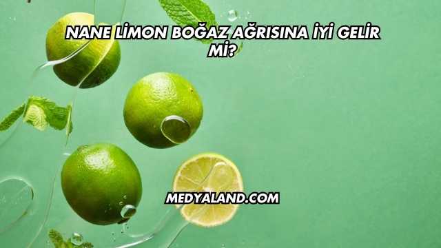 Nane Limon Boğaz Ağrısına İyi Gelir mi?