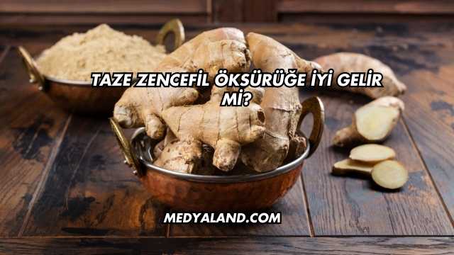 Taze Zencefil Öksürüğe İyi Gelir mi?