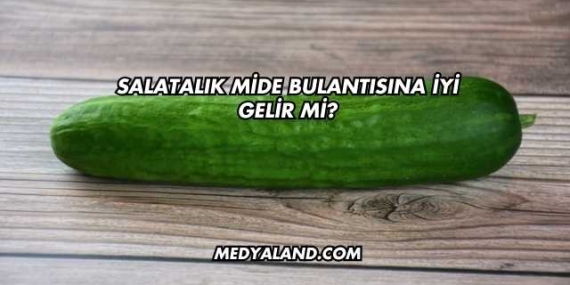 Salatalık Mide Bulantısına İyi Gelir mi?