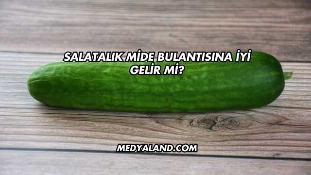 Salatalık Mide Bulantısına İyi Gelir mi?