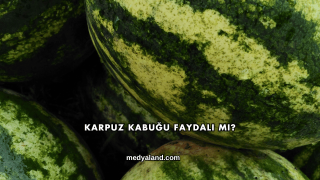 Karpuz Kabuğu Faydalı mı?