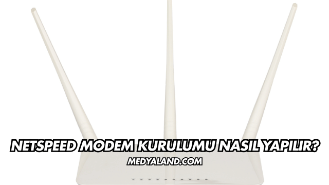 Netspeed Modem Kurulumu Nasıl Yapılır?