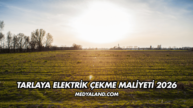 Tarlaya Elektrik Çekme Maliyeti 2026
